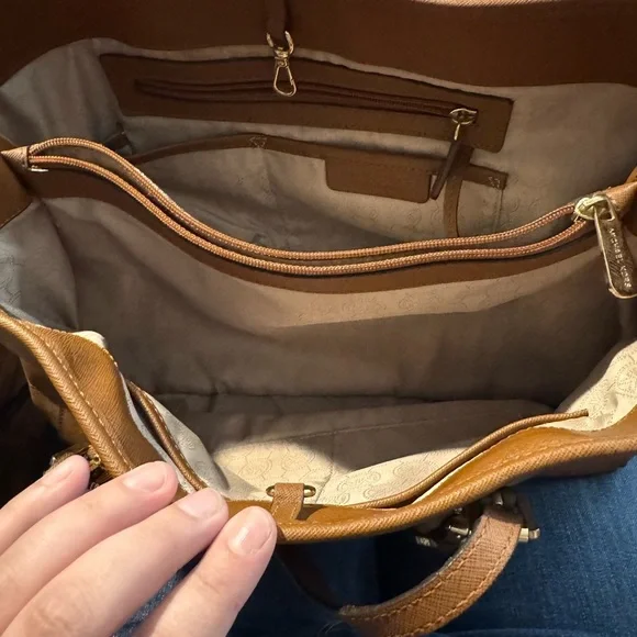 Michael Kors Tan Saffiano Leather Tote - Picture 2 of 8